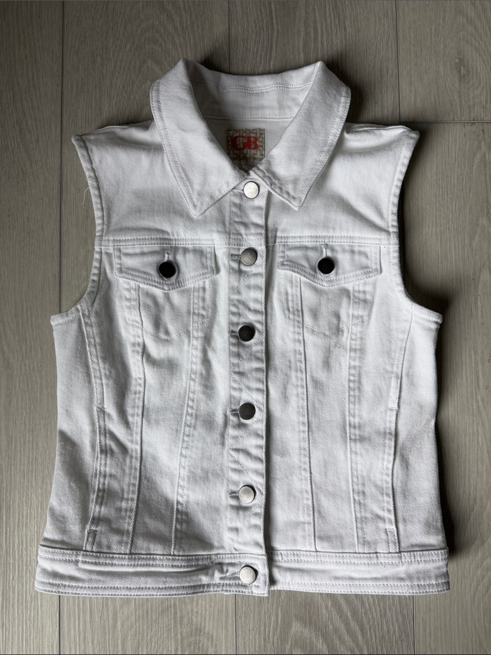 Gianni Bini Junior Girl White Denim Vest